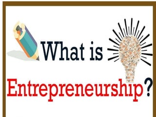 ENTREPRENEURSHIP
o The act of creating a business or businesses while
building and scaling it to generate a profit.
o An i...