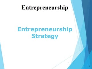 Entrepreneurship strategy