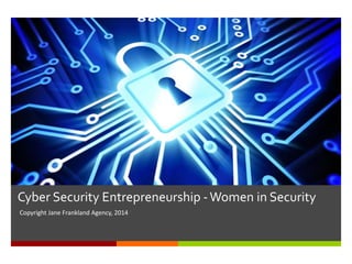 Cyber Security Entrepreneurship -
Women in Security (WiS)
Copyright KnewStart, 2014
 