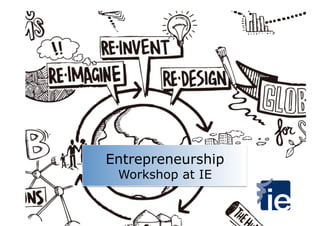 Entrepreneurship
Workshop at IE

 