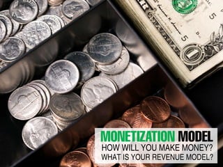HOW WILL YOU MAKE MONEY?
WHAT IS YOUR REVENUE MODEL?