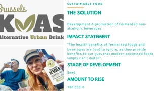 IMPACT STATEMENT
"The health benefits of fermented foods and
beverages are hard to ignore, as they provide
benefits to our...