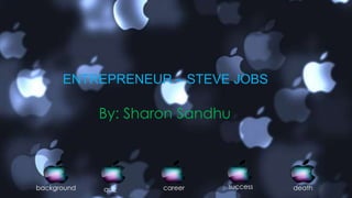 ENTREPRENEUR – STEVE JOBS
By: Sharon Sandhu
background career success deathquiz
 