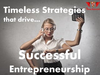 Timeless Strategies
that drive…
Successful
Entrepreneurship
 