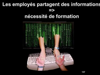 Les employés partagent des informations
                  =>
        nécessité de formation




                               147
                               147
 