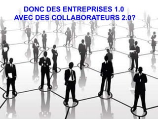 DONC DES ENTREPRISES 1.0
AVEC DES COLLABORATEURS 2.0?




                          53
 