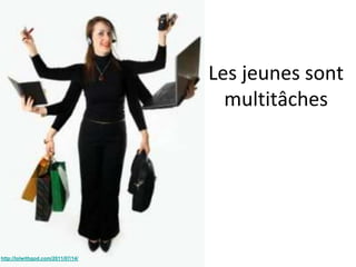 Les jeunes sont
                                      multitâches




http://lolwithgod.com/2011/07/14/
 