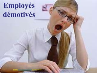 Employés
démotivés




  SOURCE:www.entrepriseglobale.biz Jean-Yves Huwart
 