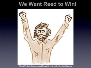 We Want Reed to Win!




http://fr.slideshare.net/eekim/achieving-collective-intelligence
 