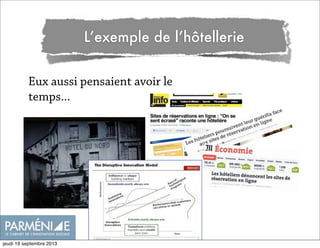 L’exemple de l’hôtellerie
Eux aussi pensaient avoir le
temps...
jeudi 19 septembre 2013
 