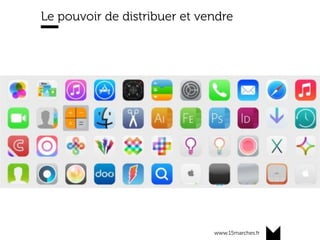 www.15marches.fr
Le pouvoir de distribuer et vendre
 