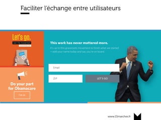 www.15marches.fr
Faciliter l’échange entre utilisateurs
 