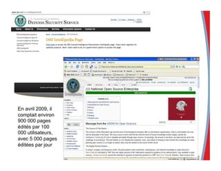 En avril 2009, il
comptait environ
900 000 pages
édités par 100
000 utilisateurs,
avec 5 000 pages
éditées par jour
 
