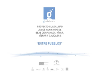 PROYECTO GUADALINFO
DE LOS MUNICIPIOS DE
BEAS DE GRANADA, NÍVAR,
VÍZNAR Y CALICASAS
“ENTRE PUEBLOS”
 