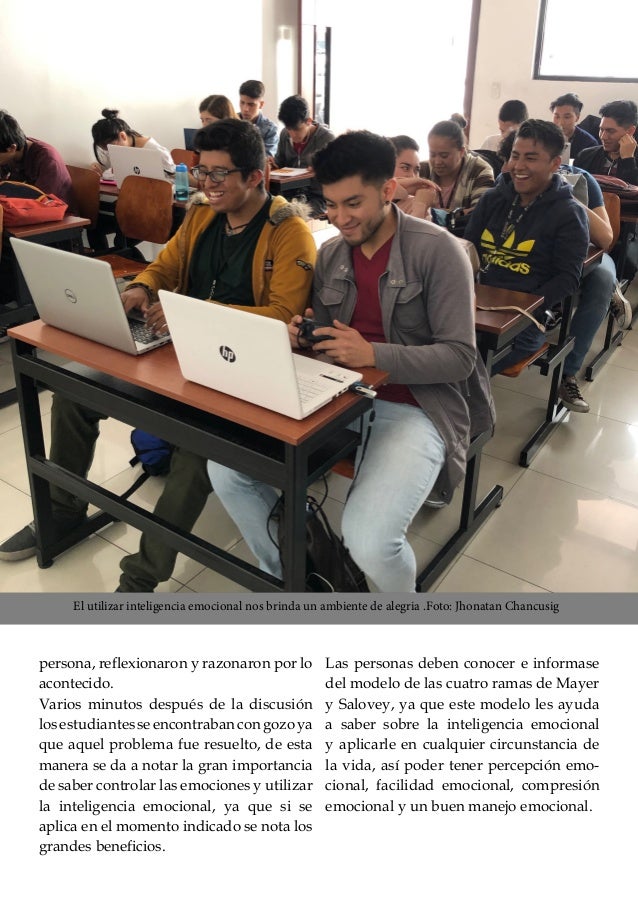 persona, reflexionaron y razonaron por lo
acontecido.
Varios minutos después de la discusión
losestudiantesseencontrabanco...