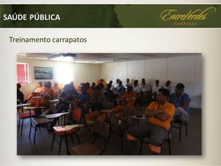 Treinamento carrapatos
SAÚDE PÚBLICA
 