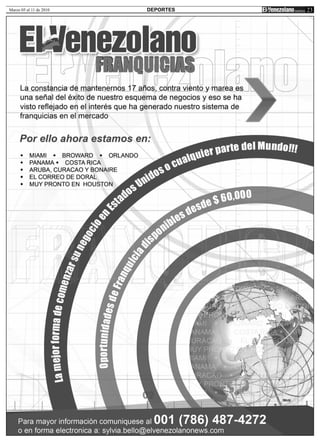 Marzo 05 al 11 de 2010   DEPORTES   23
 