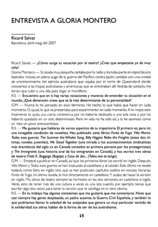 Entrevista a gloria montero por ricard salvat | PDF