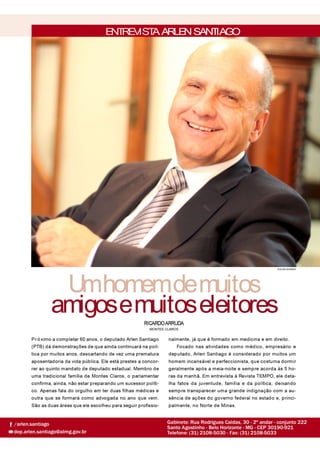 Entrevista do Deputado Arlen Santiago à Revista Tempo