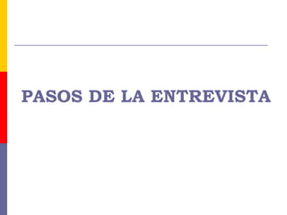 PASOS DE LA ENTREVISTA
 