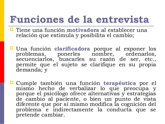 Cuál Es La Función Principal De Una Entrevista www.slideshare.net