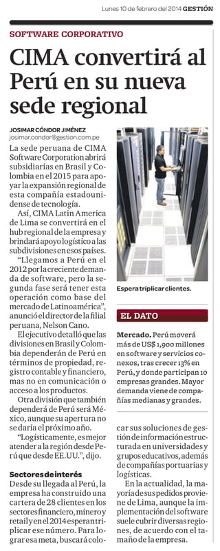 Cima Software expands operations in Latin America | PDF