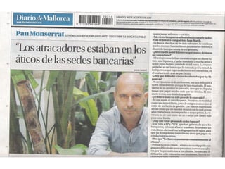 Entrevista a Pau A. Monserrat de Matías Vallés en Diario de Mallorca