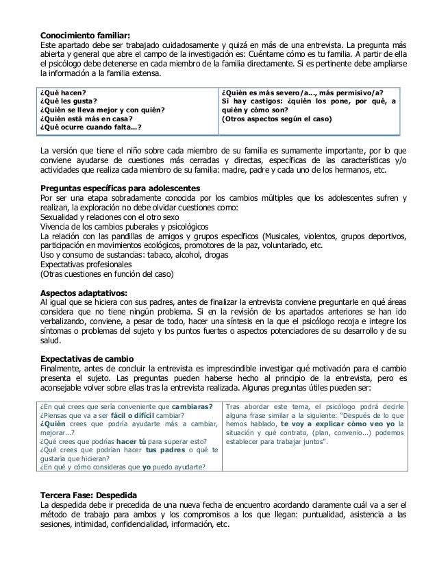 preguntas de entrevista a un psicologo entrevista ni 241 os y adolescentes preguntas de entrevista a un psicologo entrevista ni 241 os y adolescentes