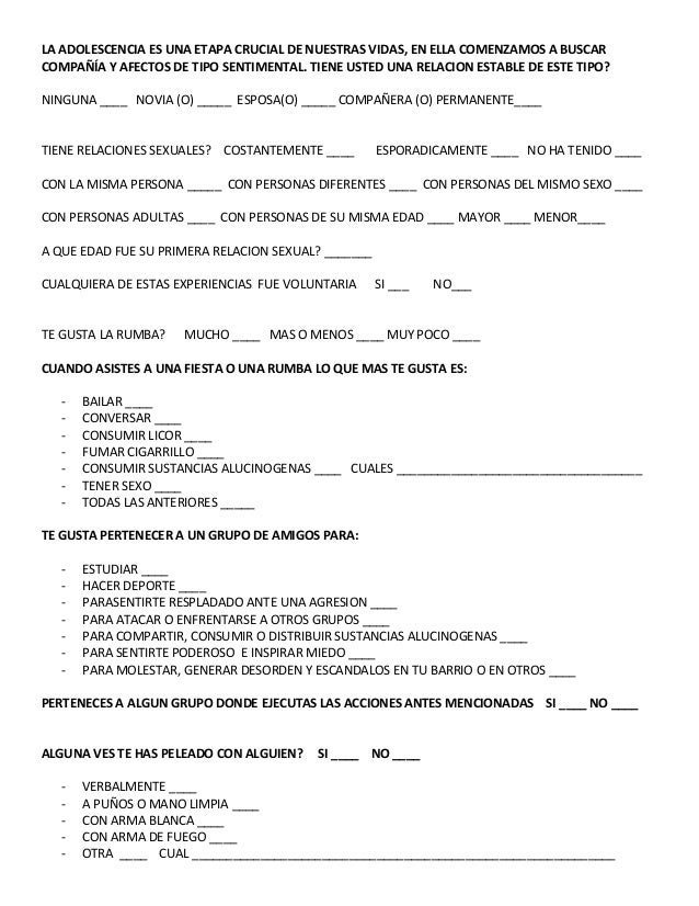 Formato De Entrevista Psicologica Para Niños De Primaria