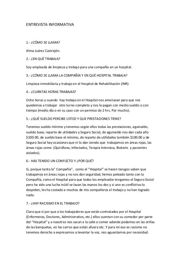 Entrevistas informativas