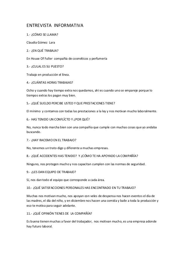 Entrevistas informativas