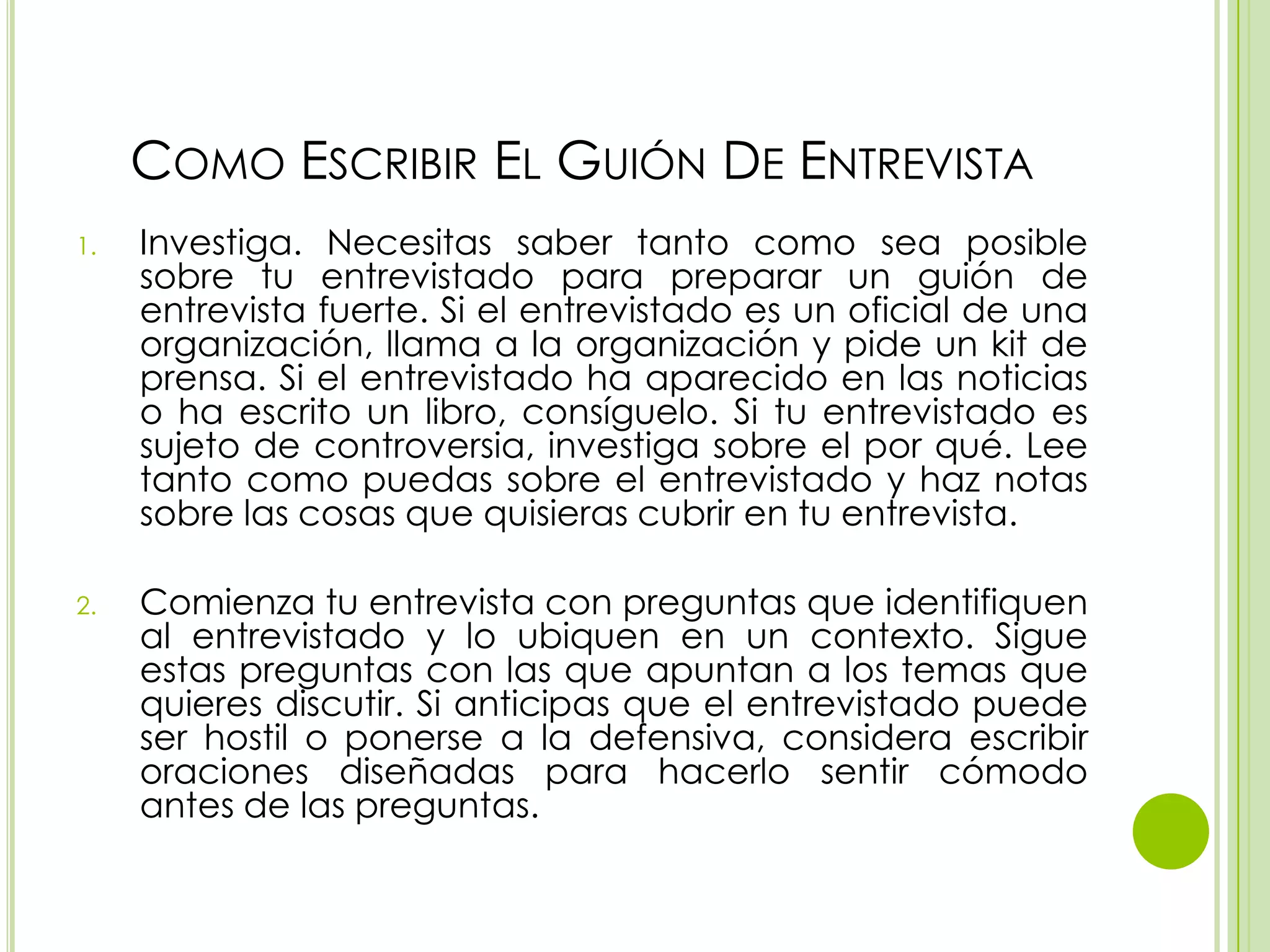Que Es Un Guion De Entrevista Y Para Que Sirve es.slideshare.net