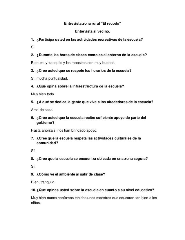preguntas para una entrevista a mi hermana entrevista zona rural el recodo preguntas para una entrevista a mi hermana entrevista zona rural el recodo