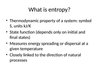 Introduction to Entropy in Thermodynamics | PPTX