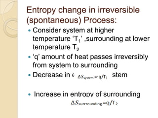 Entropy Change Model Entropy n process | PPTX