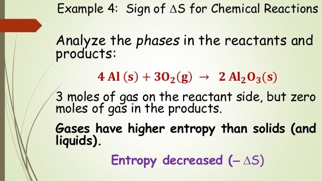 Chem 2 - The Second Law of Thermodynamics: Predicting Entropy Changes…
