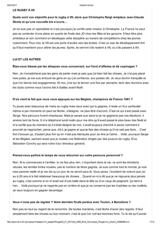 EntretienBernard Laporte dans Midol