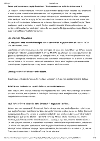 EntretienBernard Laporte dans Midol