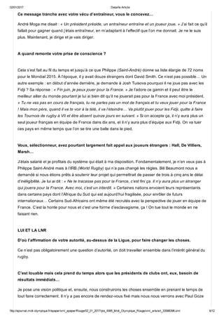 EntretienBernard Laporte dans Midol