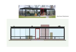 Glass house, Philip jhonson
 