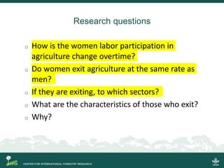 Scrutinizing the 'feminization of agriculture' hypothesis: Trajectories of labor force participation in agriculture in Indonesia