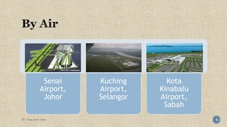 Senai 
Airport, 
Johor 
Kuching 
Airport, 
Selangor 
Kota 
Kinabalu 
Airport, 
Sabah 
BY: Tnay Chee Chow 6 
 