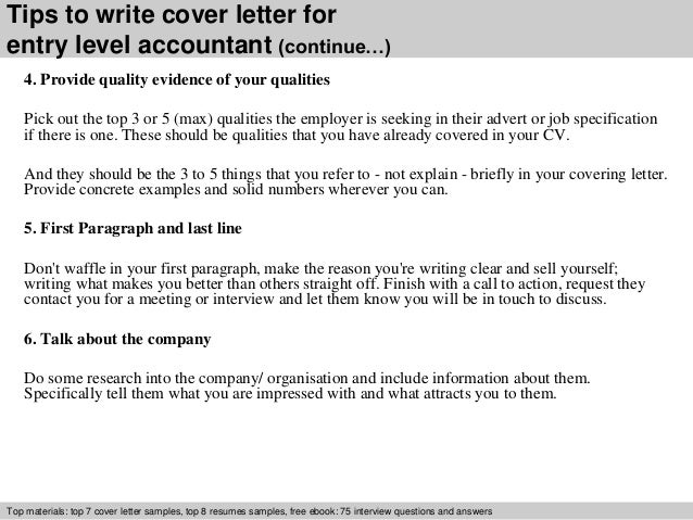 Cover letter for entry level job