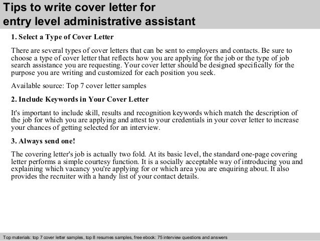 Entry Level Job Cover Letter from image.slidesharecdn.com