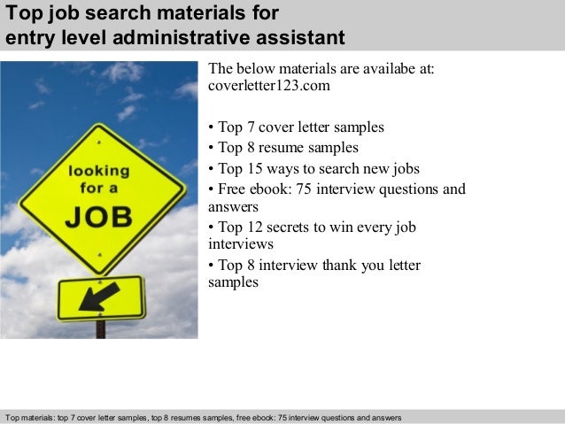 entry level administrative assistant cover letter admin assistant cover letter samples