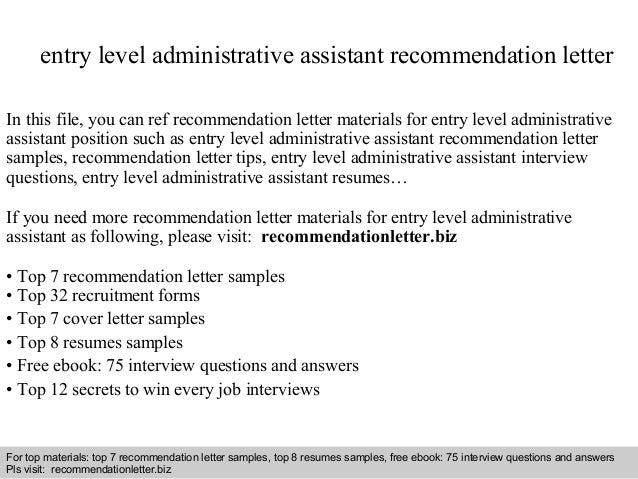 Entry Level Admin Assistant Cover Letter from image.slidesharecdn.com
