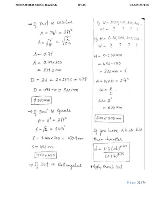 MOHAMMED ABDUL RAZZAK HVAC CLASS NOTES
P a g e 32 | 74
 