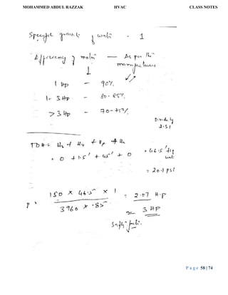 MOHAMMED ABDUL RAZZAK HVAC CLASS NOTES
P a g e 58 | 74
 