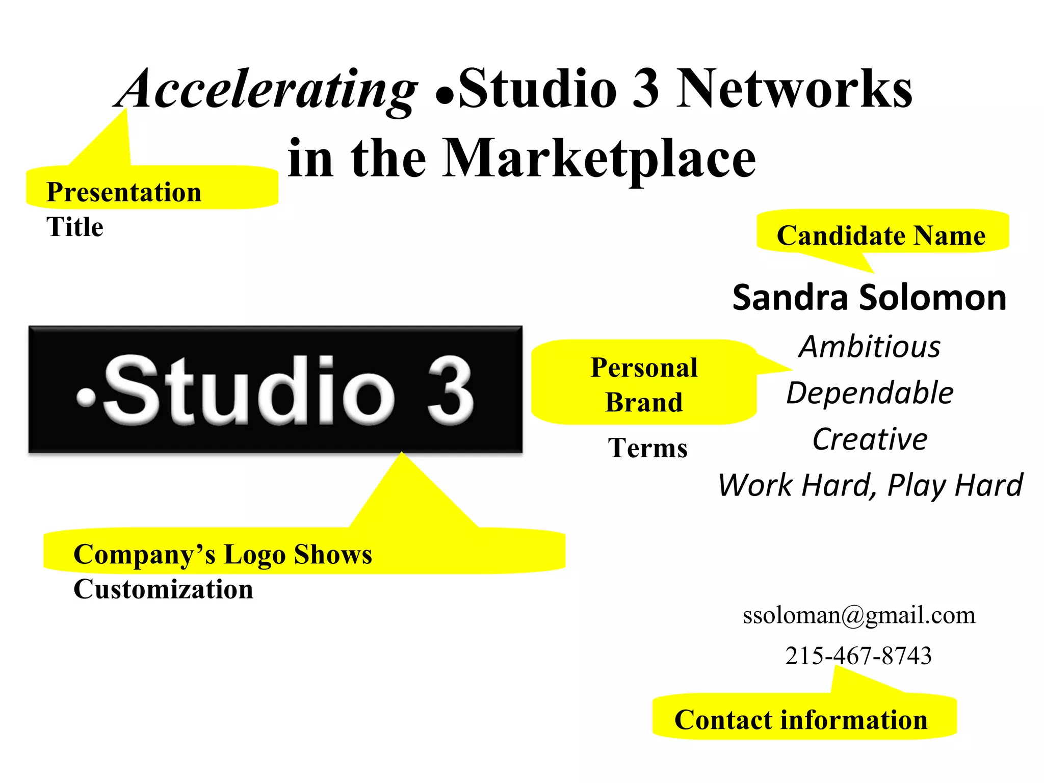 Entry level interview presentation (annotated) | PPT