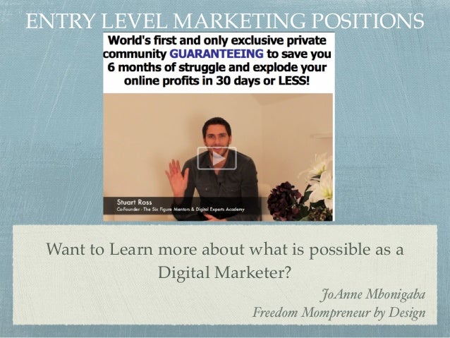 Entry level marketing salaries 2017 and more details